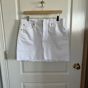 J.Crew white denim mini skirt